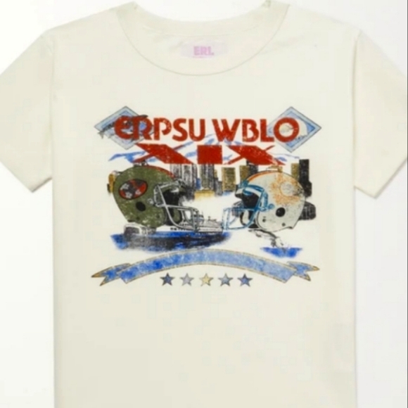 ERL KIDS Printed Jersey Cotton T-Shirt, 12yrs=57.5"/146cm,Muiticolor - Picture 1 of 8